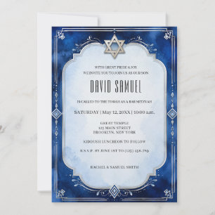 Invitación Bar Mitzvah Moderno y Elegante