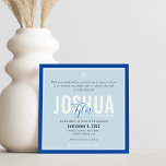 Invitación BAR MITZVAH nombre moderno huevo de pato azul real<br><div class="desc">por kat massard >>> kat@simplysweetPAPERIE.com << CONTACTE ME para la redacción personalizado o para añadir líneas en hebreo Me encanta el diseño, pero me gustaría ver algunos cambios - otro esquema de color, producto, añadir una foto o adaptarlo para una ocasión diferente - no hay preocupaciones simplemente contáctame - ¡me...</div>