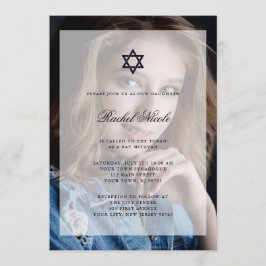 Invitación Bar Mitzvah o Bat Mitzvah| Superposición con foto