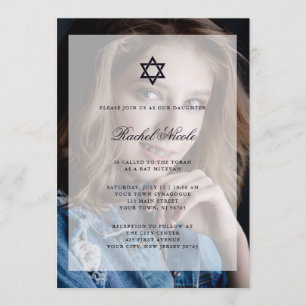 Invitación Bar Mitzvah o Bat Mitzvah Superposición con foto