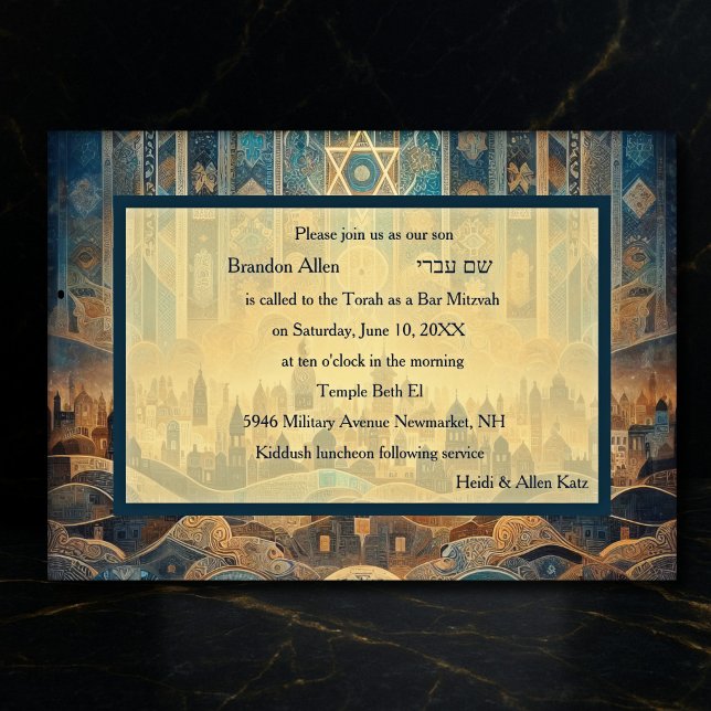 Invitación Bar Mitzvah Resumen Antecedentes Israel (Subido por el creador)