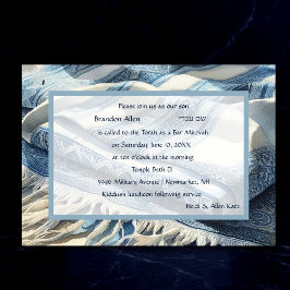 Invitación Bar Mitzvah Watercolor Tallit 4