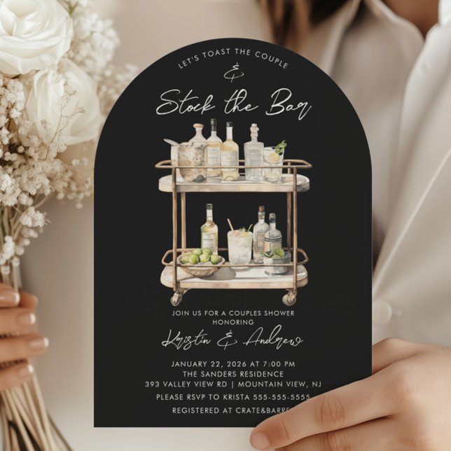 Invitación Bar moderno Cart Ducha Parejas (Subido por el creador)