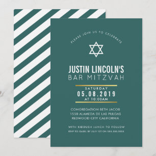 Invitación BAR MODERNO MITZVAH fiesta negrita negrita mínimo 