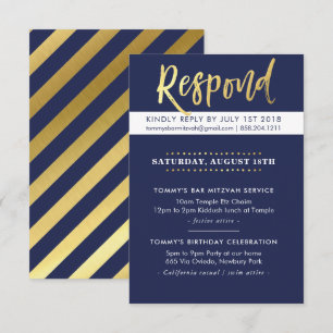 Invitación Bar personalizado Mitzvah fiesta Tommy marina + or