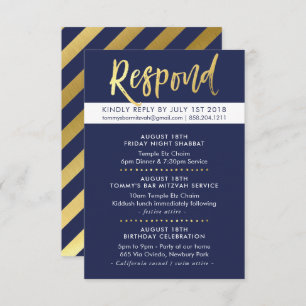 Invitación Bar personalizado recinto Mitzvah Armada Tommy + o