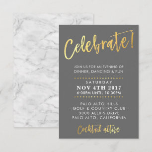 Invitación Bar personalizado recinto Mitzvah Brandon gris + o