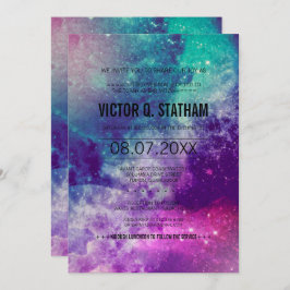 Invitación Bar Smokey Galaxy Invite a Fiesta Mitzvah