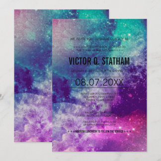 Invitación Bar Smokey Galaxy Invite a Fiesta Mitzvah