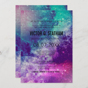 Invitación Bar Smokey Galaxy Invito Fiesta Mitzvah