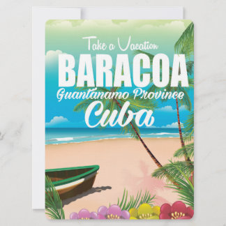 Invitación Baracoa Guantánamo Prov Cuba poster de vacaciones