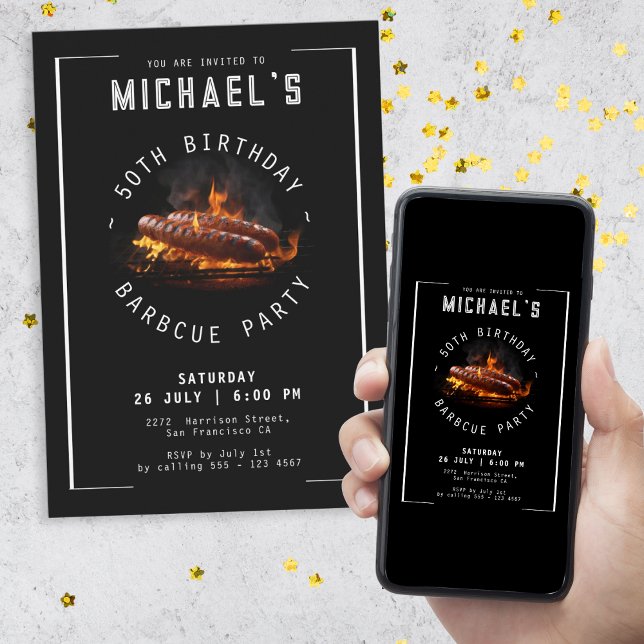 Invitación Barbacoa 50.ª fiesta de cumpleaños (Subido por el creador)