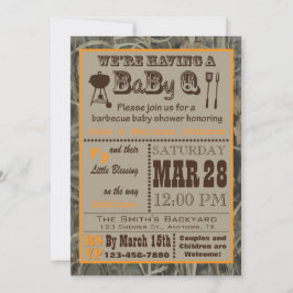 Invitación Barbacoa BabyQ Baby Shower de Camo