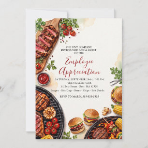 Invitación Barbacoa de Agradecimiento a Empleados Evento Corp