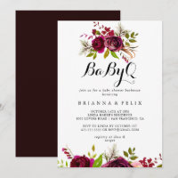 Barbacoa de Baby Shower en Rubor en Burgundy BabyQ