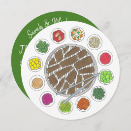 Invitación Barbacoa de barbacoa coreana asada comida banchan 