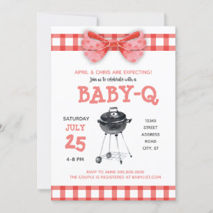 Invitación Barbacoa de barbacoa de Baby Shower de BABY-Q