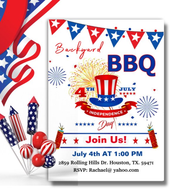 Invitación Barbacoa del Día de la Independencia (Subido por el creador)