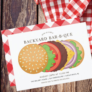 Invitación Barbacoa en el patio trasero