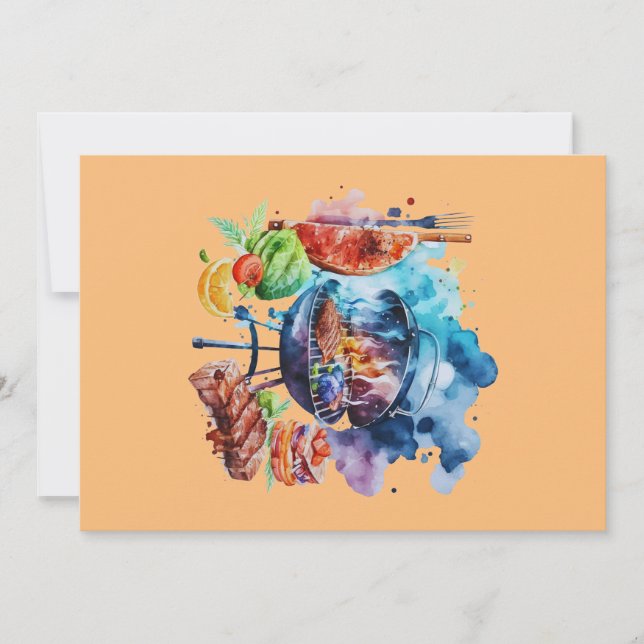 Invitación barbacoa y parrilla (Anverso)