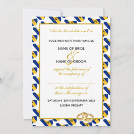 Invitación BARBADOS Christian Gold Script Boda