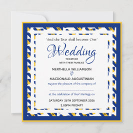 Invitación BARBADOS Personalizado FLAG Boda de Plaza Patrióti