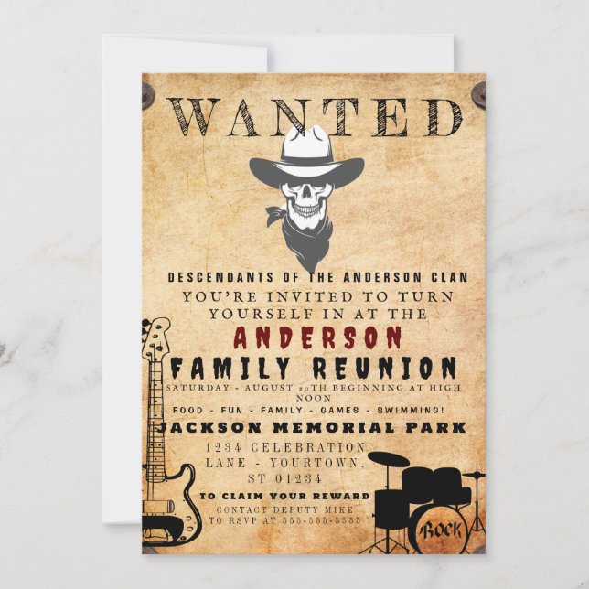 Invitación Barbeque de Reunión de Familia Poster (Anverso)