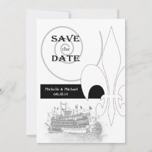 Invitación Barcaza de Nueva Orleans Fleur de Lis Reservar la