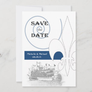Invitación Barcaza de Nueva Orleans Fleur de Lis Reservar la