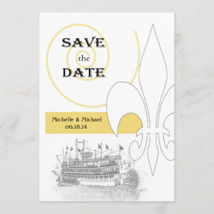 Invitación Barcaza de Nueva Orleans Fleur de Lis Reservar la