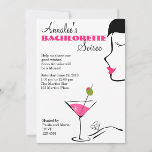 Invitación Barchlorette Martini Soiree
