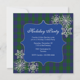 Invitación Barclay Clan Tartan Plaid Personalizado Navidades 