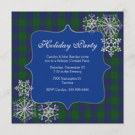 Invitación Barclay Clan Tartan Plaid Personalizado Navidades