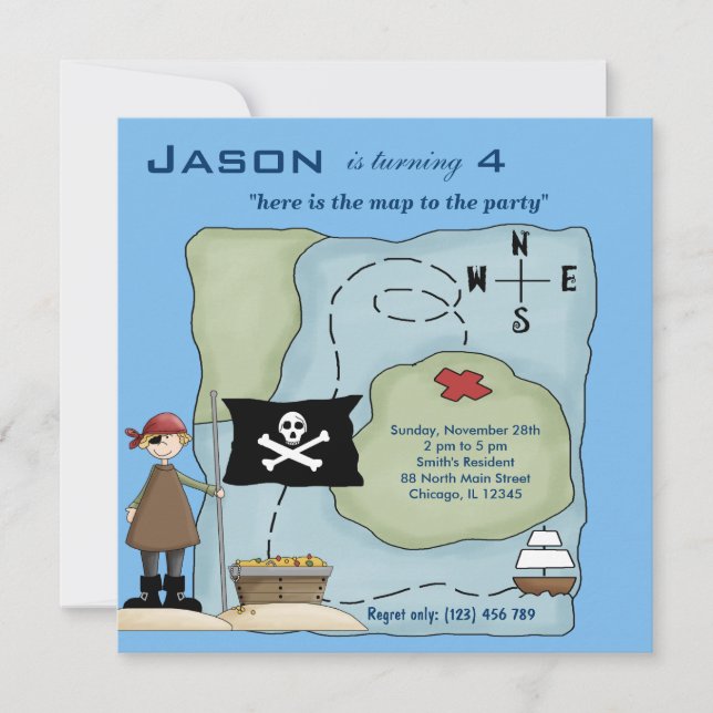 Invitación Barco Ahoy (Anverso)