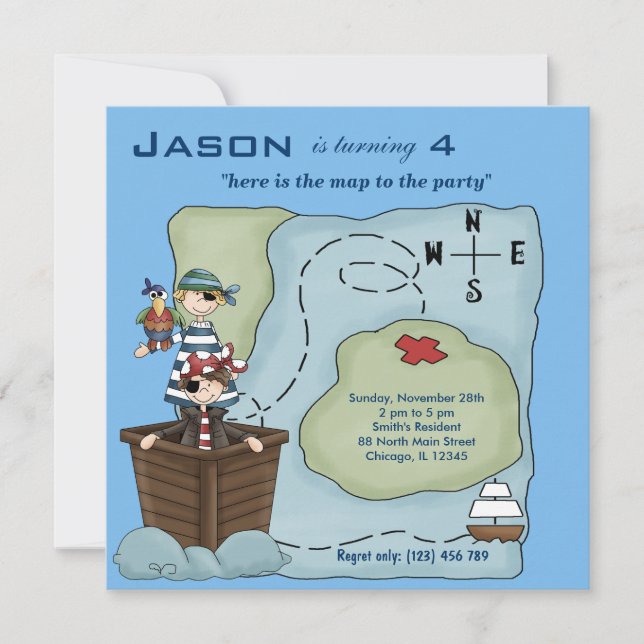 Invitación Barco Ahoy (Anverso)