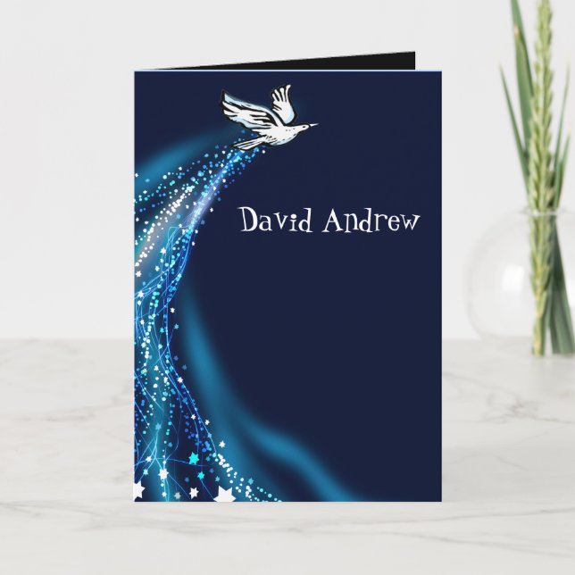 Invitación Barco de porquería de Soaring Dove Mitzvah Invitac (Anverso)