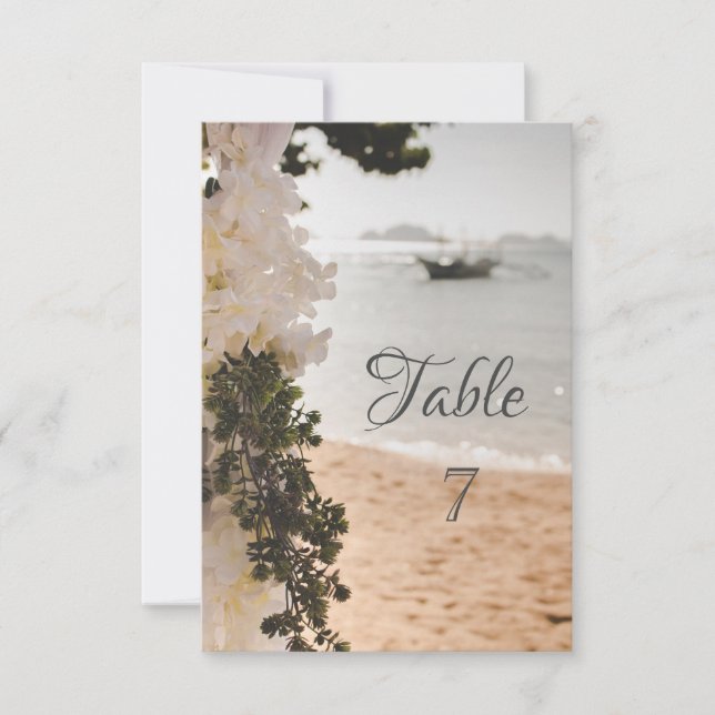 Invitación Barco de Vela Flores Playa (Anverso)