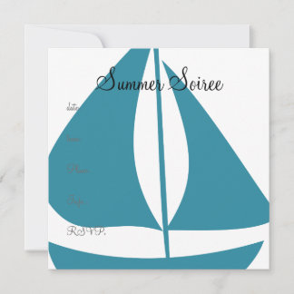 Invitación Barco de vela monograma