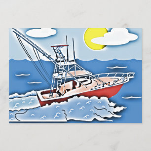 Invitación Barco pesquero en alta mar