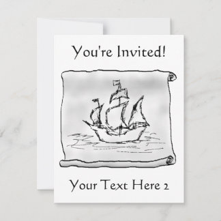 Invitación Barco pirata.