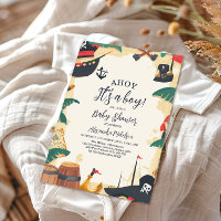 Barco pirata náutico hoy es un niño Baby Shower