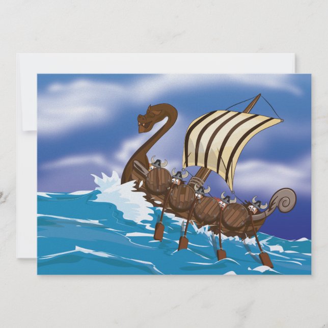 Invitación Barco Vikingo (Anverso)