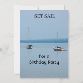 Invitación Barcos de vela en el río 