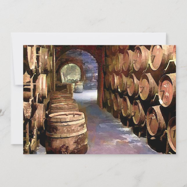 Invitación Bares de vino en bodega (Anverso)