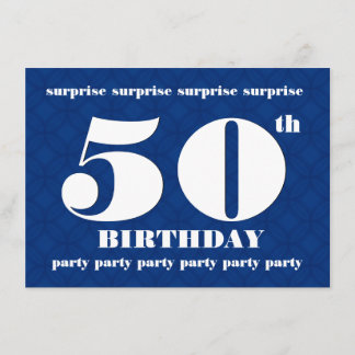 Invitación BARGAIN 50.ª SORPRESA Fiesta de cumpleaños BAR01