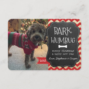 Invitación Bark Humbug Dog Navidades Card