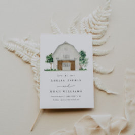 Invitación Barn Salva La Fecha, Rustic Farmhouse Salva La Fec