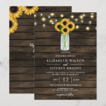 Barn Wood String ilumina a Sunflowers Boda