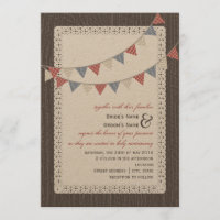 Barnwood y cordón inspirados con la boda del