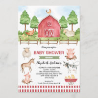 Barnyard Farm Animals Baby Shower